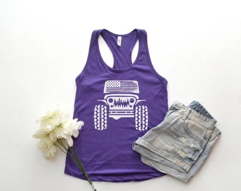 American offroad tanktop, Offroad forest shirt, USA Flag shirt, US Offroad, 4WD offroad shirt, Amarican Flag, 4wd Flag Usa, tank top,