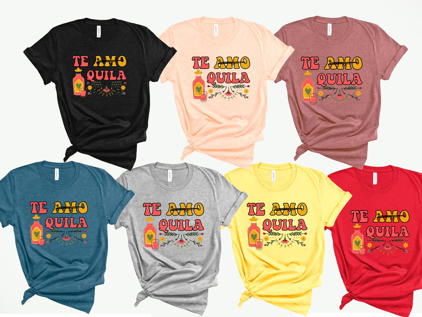 Te Amo quila shirt,Funny Bachelorette Matching Shirt,Bachelorette Shirt,Te Amo - Tequila Fiesta Mexican Theme Bachelorette tshirt,