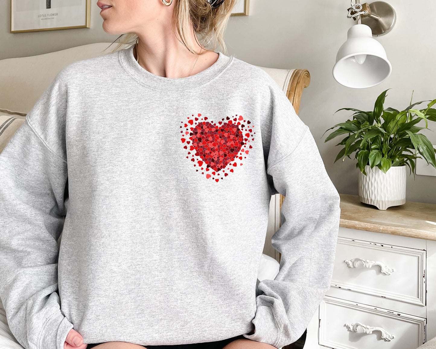 Pocket Love Sweatshirt,Cute Heart Sweatshirt,Valentine's Sweatshirt,Valentine's Day,Be Mine, Heart Sweatshirt, gift for valentine