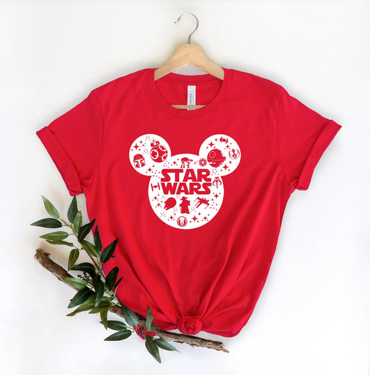 Mickey Mouse Star Wars Galaxy tshirt,Mickey Head Star Wars Tee,Star Wars Funny Sweatshirt,Mickey Mouse Shirt,Disney Mickey tee,Disneyland