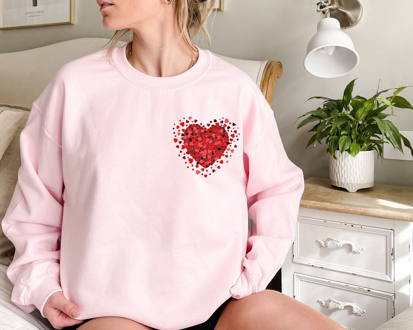 Pocket Love Sweatshirt,Cute Heart Sweatshirt,Valentine's Sweatshirt,Valentine's Day,Be Mine, Heart Sweatshirt, gift for valentine