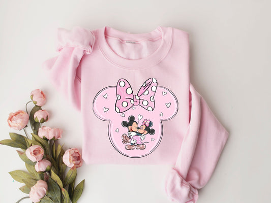 Mickey and Minnie In Love Sweatshirt,Disney Sweatshirt,LOVE Disney matching couples sweatshirt,Disney Family Sweats,valentine day Sweatshirt