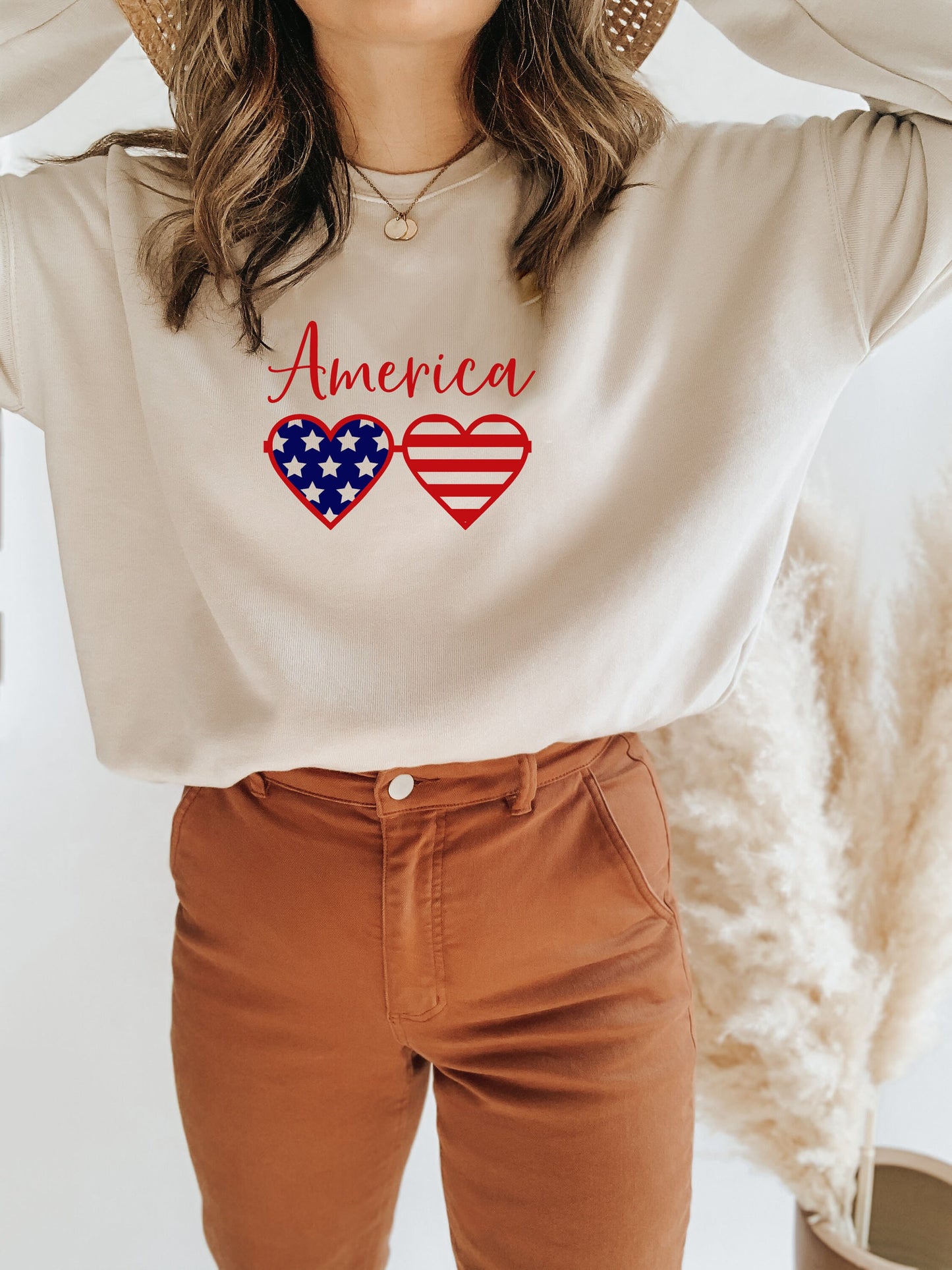 America heart glasses sweatshirt,American Flag Heart Shirt,Usa Flag Shirt,American shirt,4th Of July Shirt,Cute Patriotic Shirt,American tee