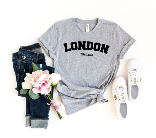 London Shirt, England T Shirt, London UK T-shirt, London College Style Gift, Cute London Tee, London Crewneck, Premium Soft Eco Unisex Tee
