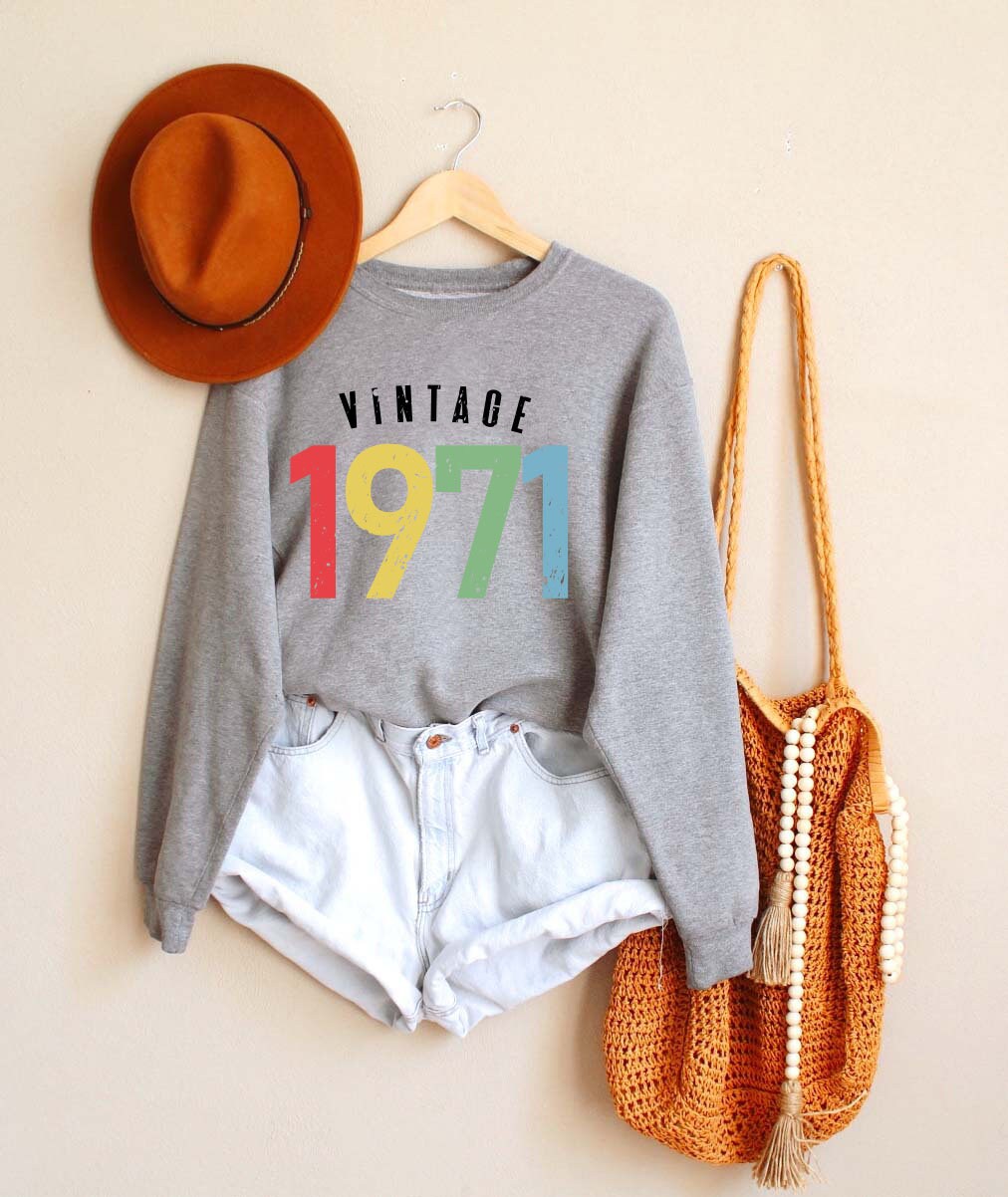 Vintage 1971 Retro Shirt,52th Birthday, 52th Birthday Gift, 52th Birthday Party, 52th Birthday Shirt, 1971 Shirt ,Womens Birthday Gift Shirt