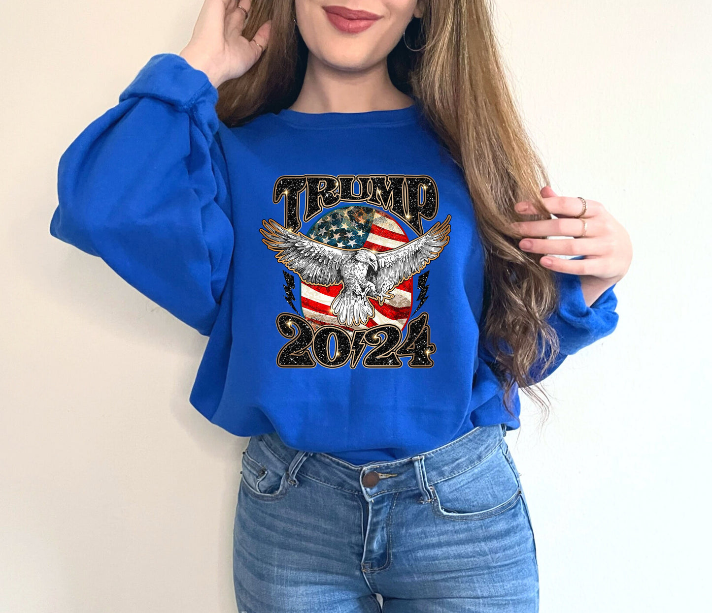 Trump 2024 MAGA Distressed Unisex Sweatshirt,MAGA Shirt,Donald Trump 2024, Republican Shirt, Republican Gift, Patriot Shirt