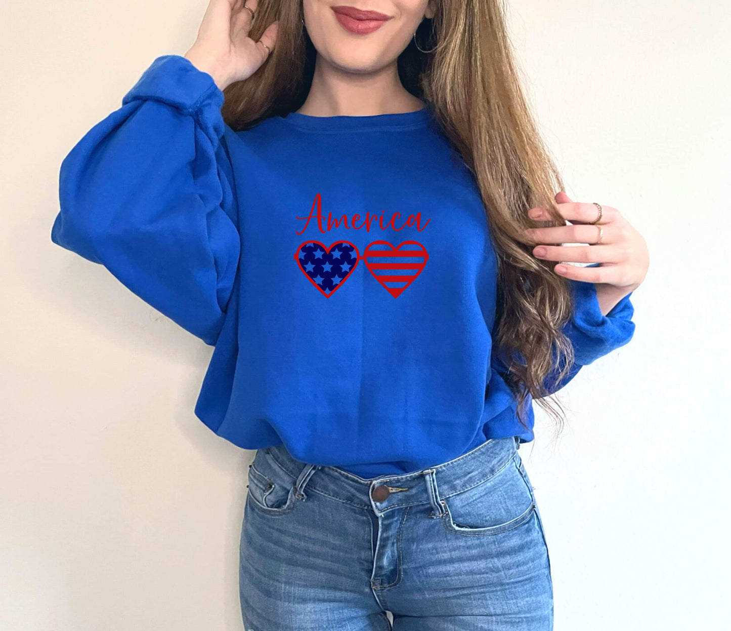 America heart glasses sweatshirt,American Flag Heart Shirt,Usa Flag Shirt,American shirt,4th Of July Shirt,Cute Patriotic Shirt,American tee