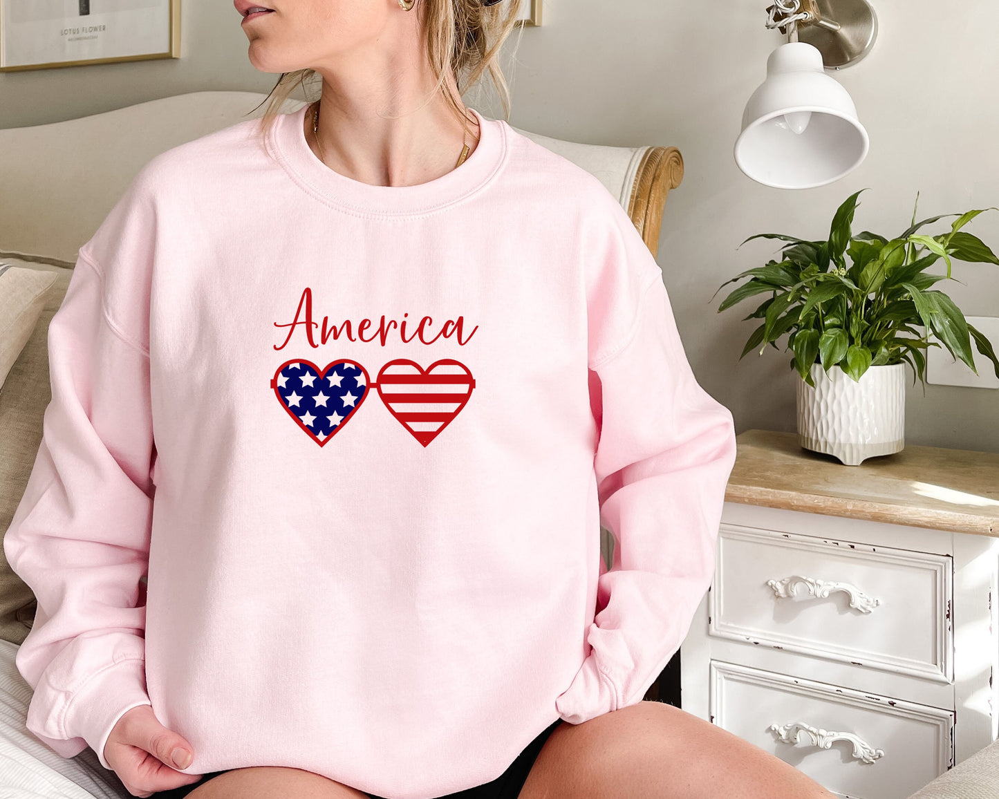 America heart glasses sweatshirt,American Flag Heart Shirt,Usa Flag Shirt,American shirt,4th Of July Shirt,Cute Patriotic Shirt,American tee