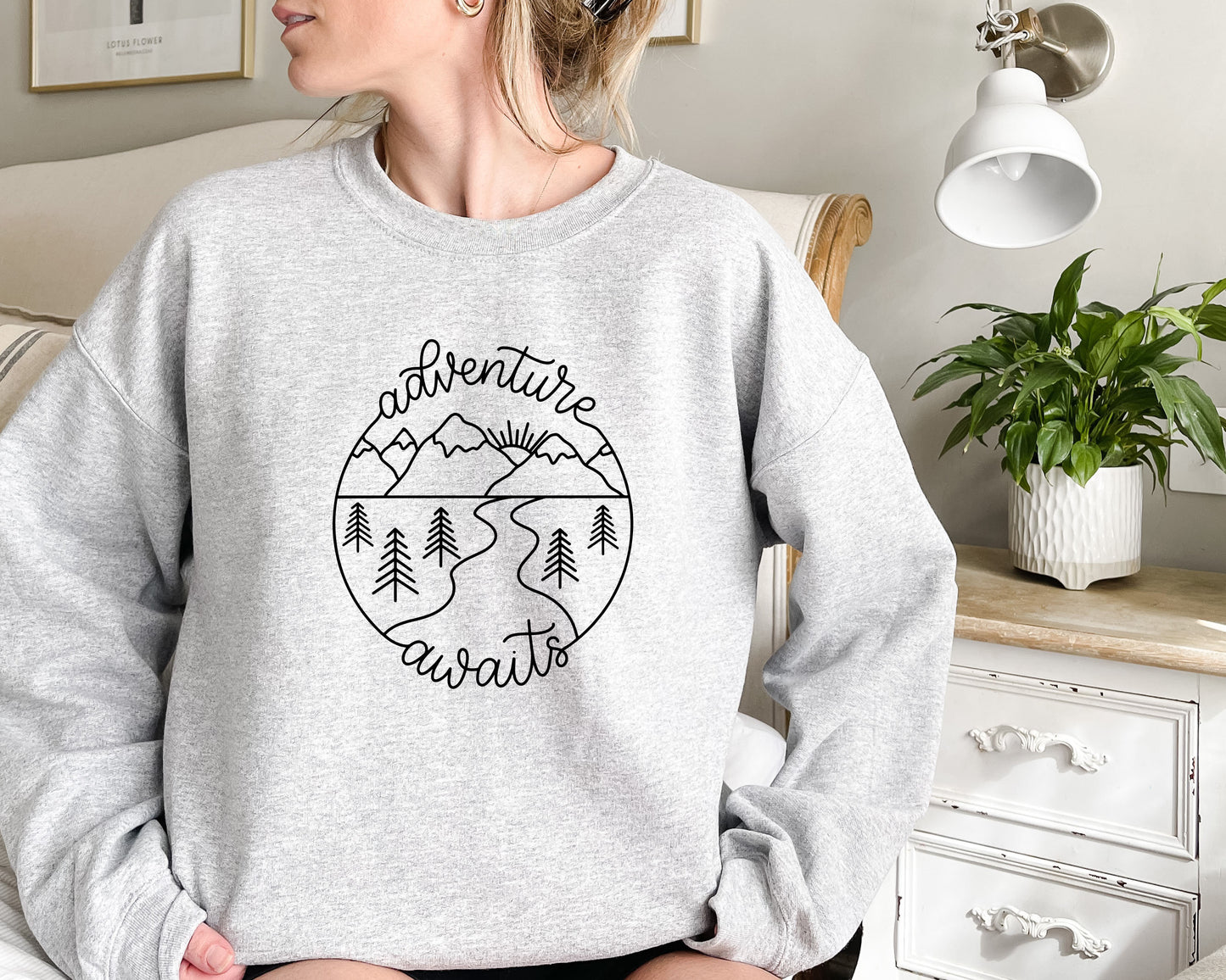 Adventure Sweatshirt, Mountain Sweatshirt,Camping Sweatshirts,Nature Lover Shirt,Camper Sweatshirt for Women,Hiking Sweater,Camp Lover Gift