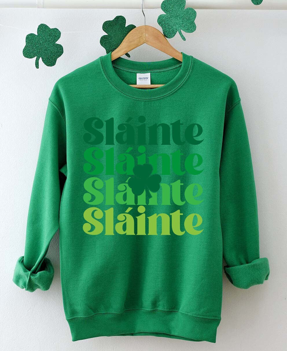 Sláinte Sweatshirt,Shamrock Sweatshirt,St Patrick's Day,Lucky Charm Sweatshirt,Irish Sweatshirt,Irish Day Shirt, Lucky Sweatshirt,