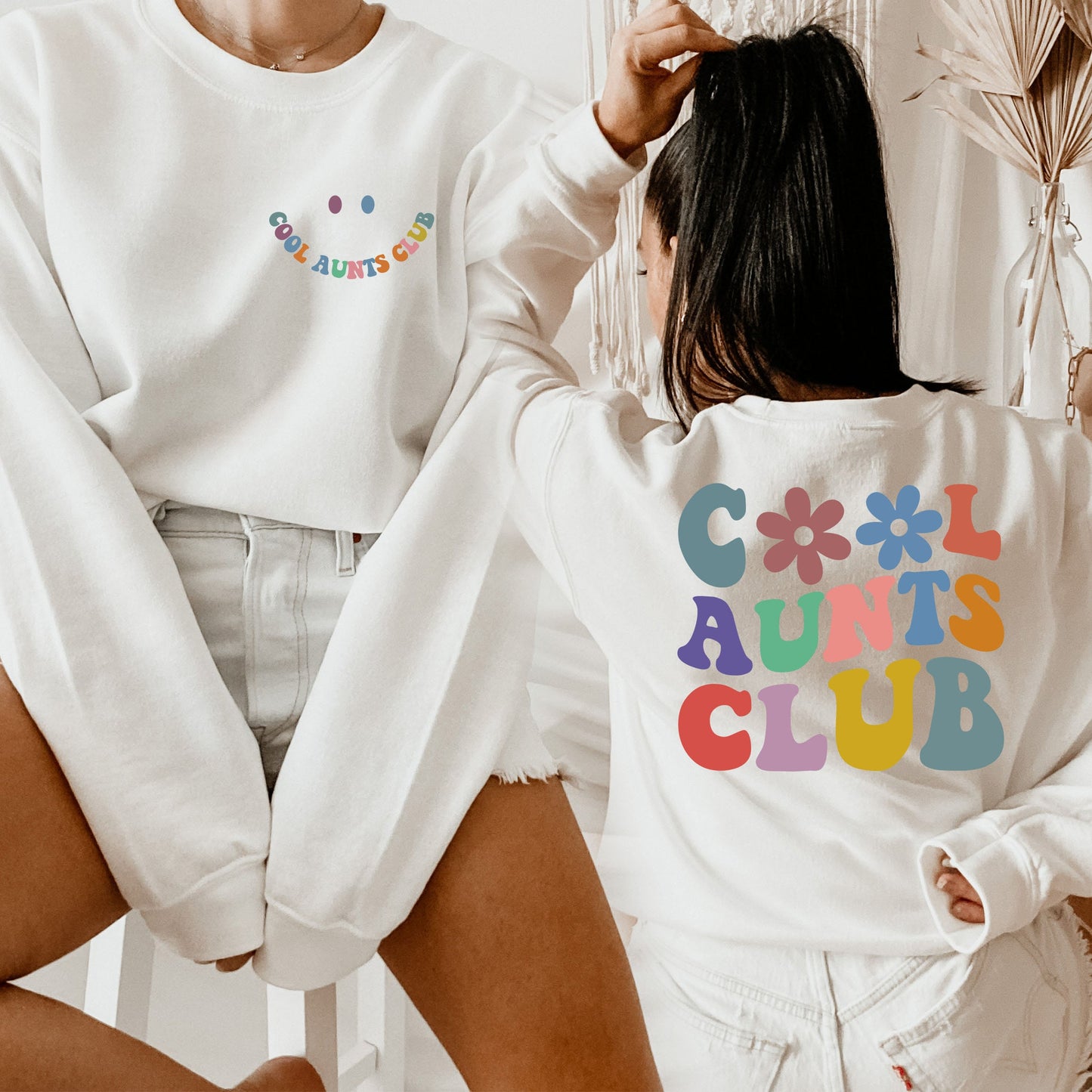 Cool Aunts Club Sweatshirt,Front and Back Sweatshirt,Cool Aunt Sweatshirt,Aunt Gift,Aunt Birthday Gift,Sister Gifts, Auntie Sweatshirt
