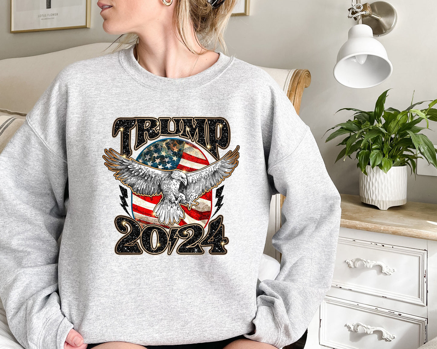 Trump 2024 MAGA Distressed Unisex Sweatshirt,MAGA Shirt,Donald Trump 2024, Republican Shirt, Republican Gift, Patriot Shirt
