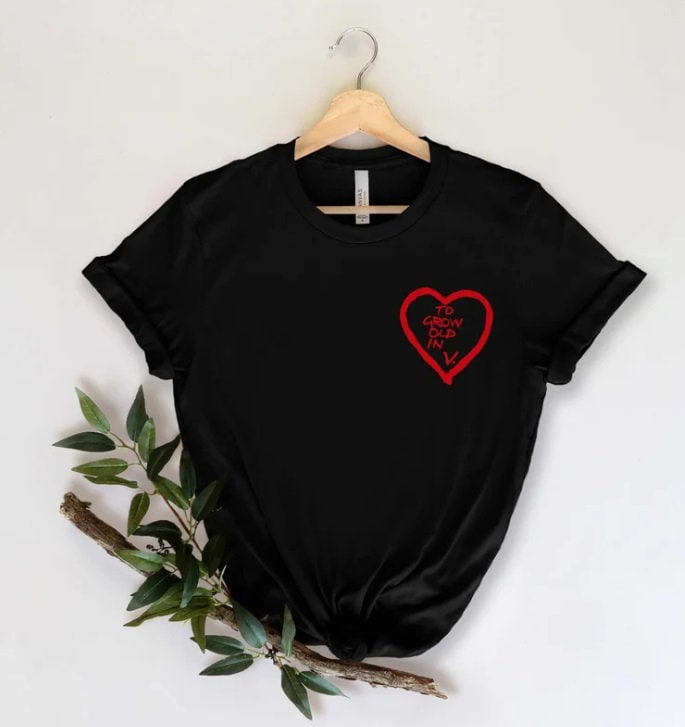 To Grow Old In Shirt, Avengers Inspired Shirt, Superhero Shirt, Wanda Vision Shirt, 1970s Vision T-shirt, Scarlet Witch, Wanda Shirt