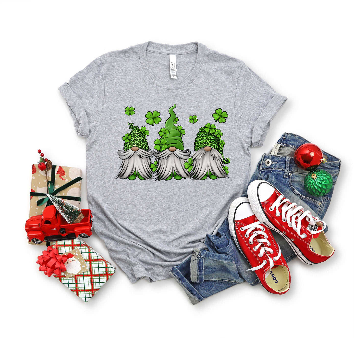 Lucky 3 Gnomes Tshirt,St Patrick's Day,Funny St Patrick's Day Shirt,Shamrock Shirt,Gnome Gnomies,St. Patrick's Ganome Day Gift