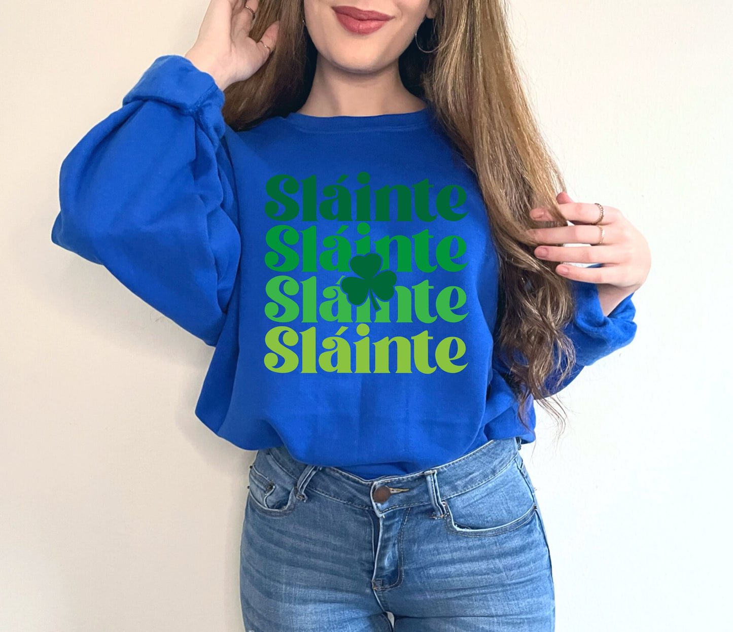 Sláinte Sweatshirt,Shamrock Sweatshirt,St Patrick's Day,Lucky Charm Sweatshirt,Irish Sweatshirt,Irish Day Shirt, Lucky Sweatshirt,