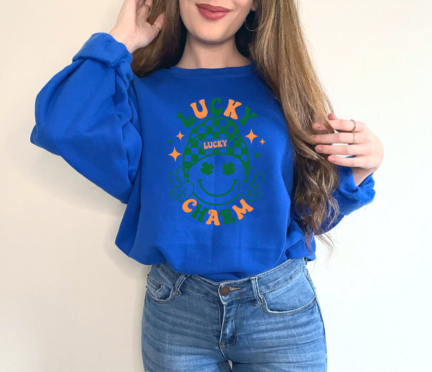 Lucky Charm Sweatshirt,Happy Shamrock Sweatshirt,St Patrick's Day,Lucky Charm Sweatshirt,Irish Sweatshirt,Irish Day Shirt, Lucky Sweatshirt,
