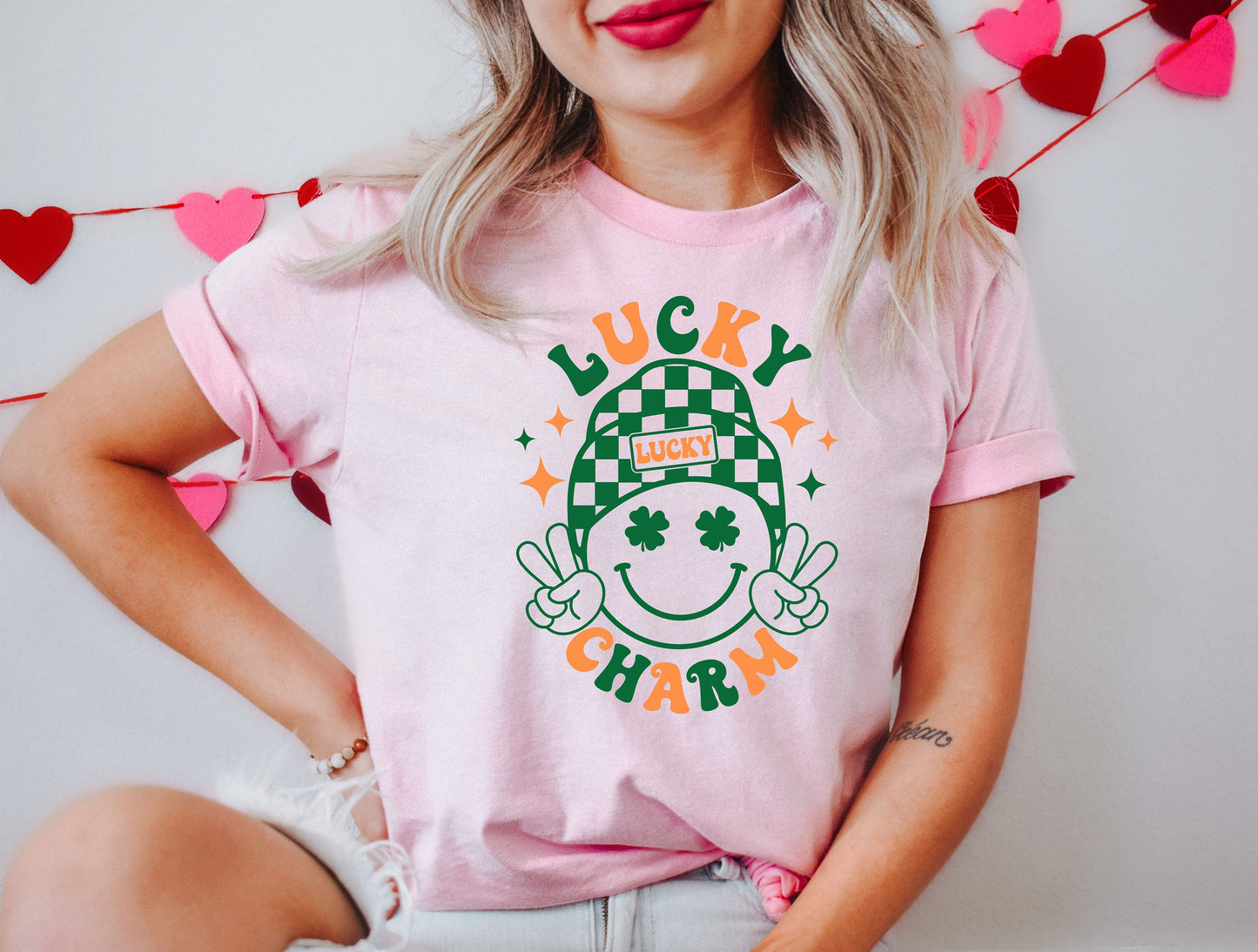 Lucky Charm Tshirt,Happy Shamrock Tshirt,St Patrick's Day,Lucky Charm Sweatshirt,Irish Sweatshirt,Irish Day Shirt, Lucky Sweatshirt,