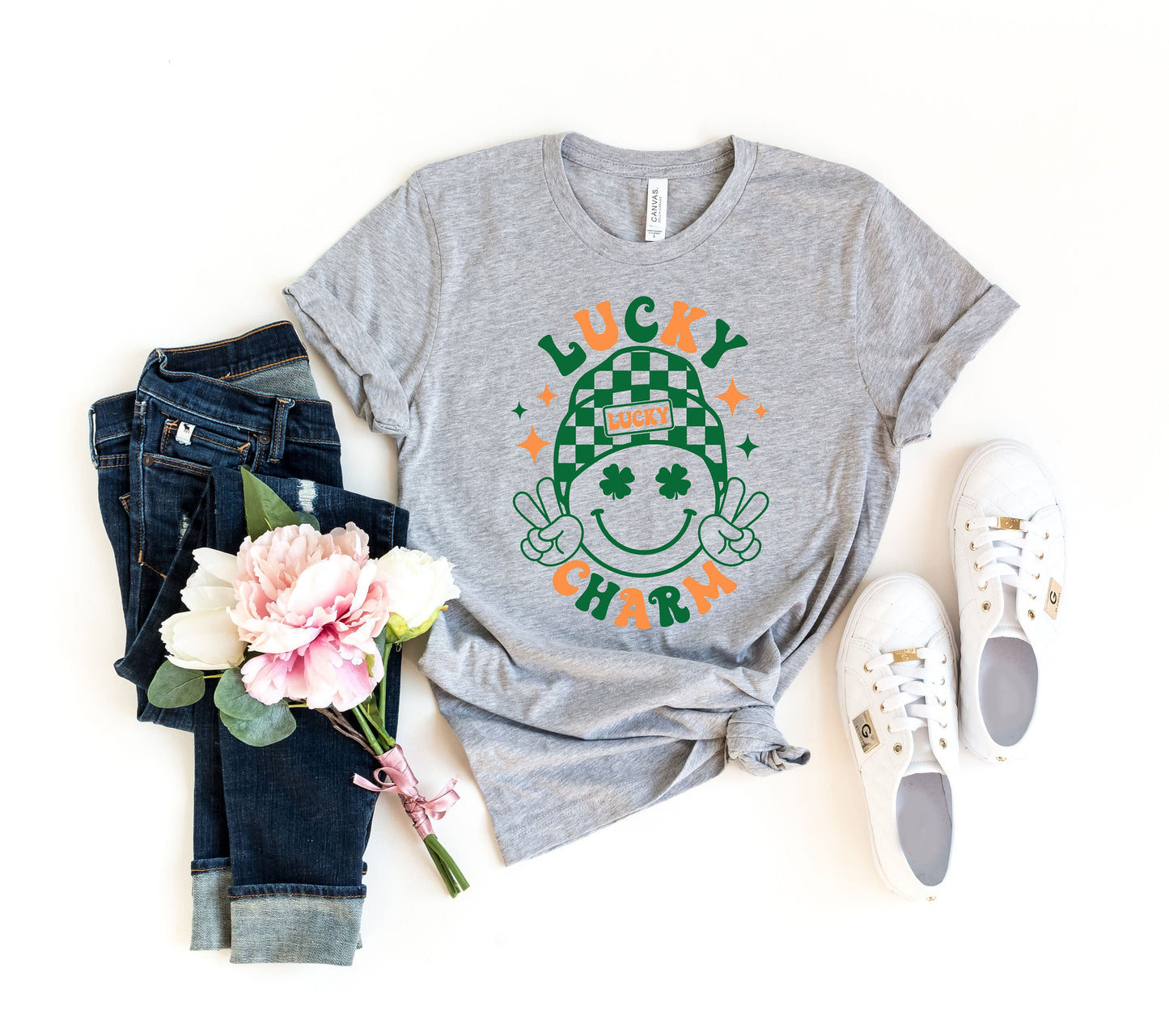 Lucky Charm Tshirt,Happy Shamrock Tshirt,St Patrick's Day,Lucky Charm Sweatshirt,Irish Sweatshirt,Irish Day Shirt, Lucky Sweatshirt,