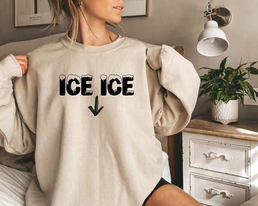 Ice Ice Baby Sweatshirt, Pregnant Sweatshirt, Mom To Be Shirt, Funny Tee, New Mom Gift, Ice Ice Baby Shirt, Mom Sweatshirt