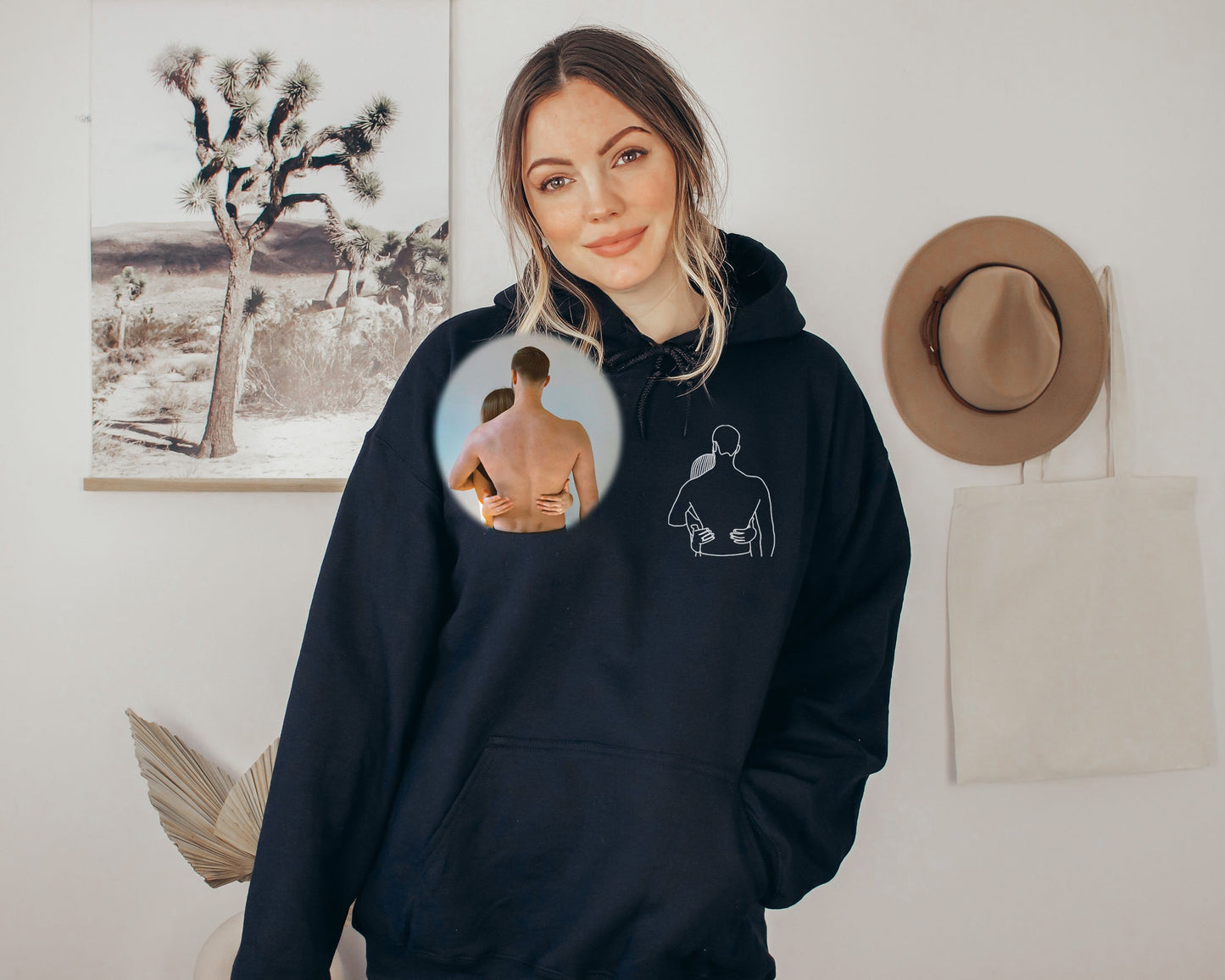 Line Art Gift, Custom portrait,  Pet Portrait,  Custom Pet Portrait,  Custom Hoodie, Family Portrait,  Couple Line Art,   Outline Photo