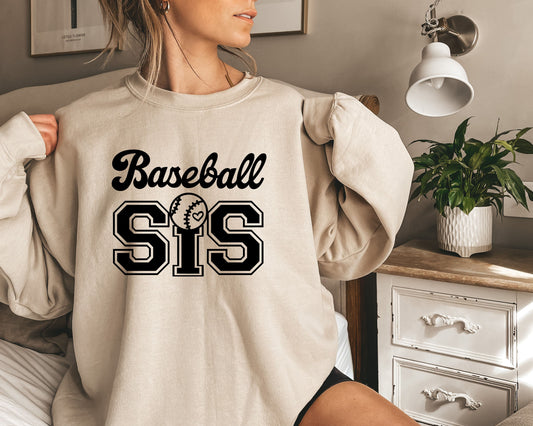 Baseball Sis Sweatshirt,Baseball Sis Tee, Baseball Sister Sweatshirt,Game Day Shirt,Baseball Season sweatshirt,Baseball Shirt,Gift for Her