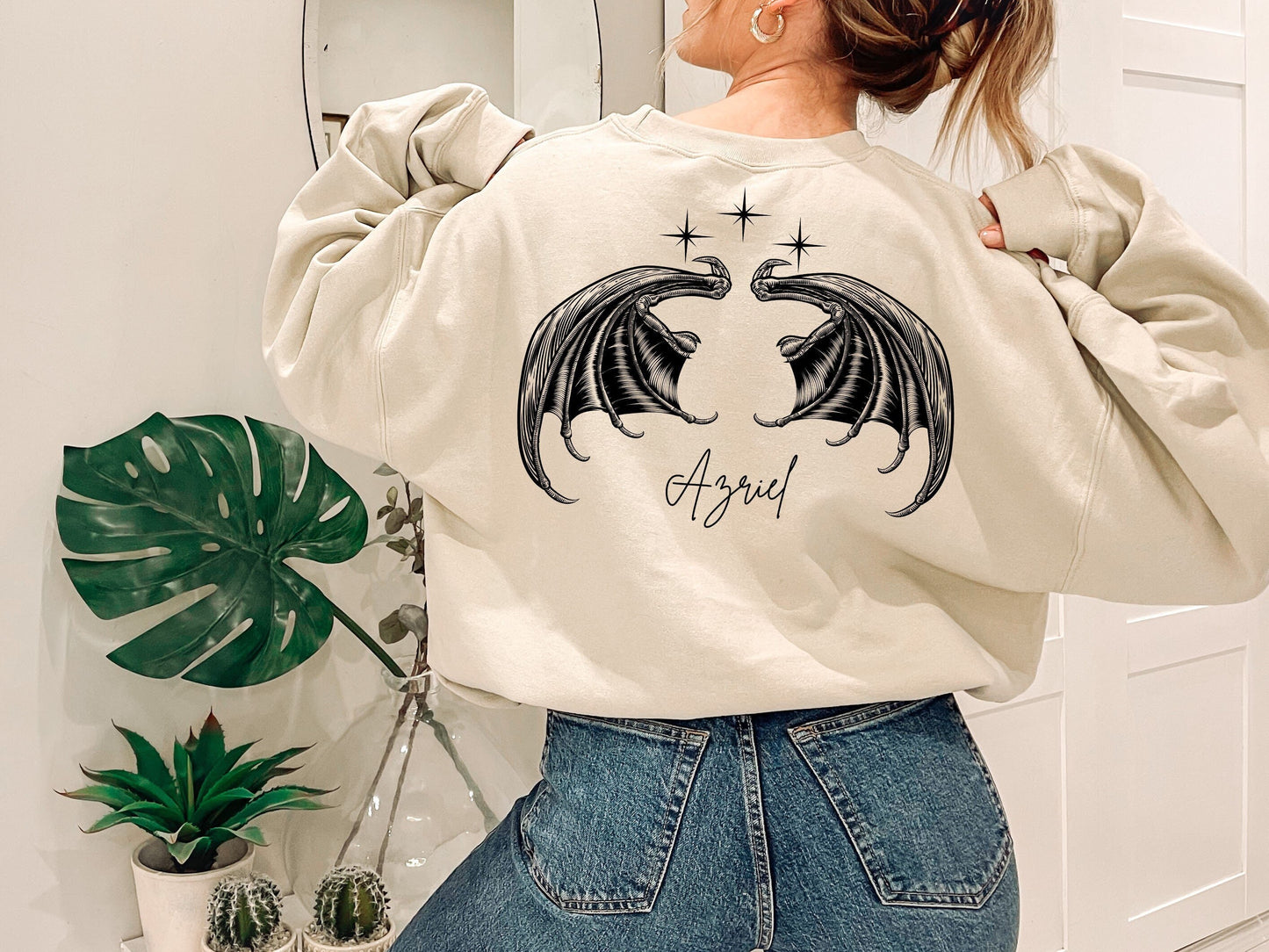 Azriel ACOTAR Sweatshirt,,Back Design Sweatshirt,Velaris Sweatshirt,Rhysand shirt,Feyre and Rhysand Sweatshirt,smut shirt,Cassian,Illyrian