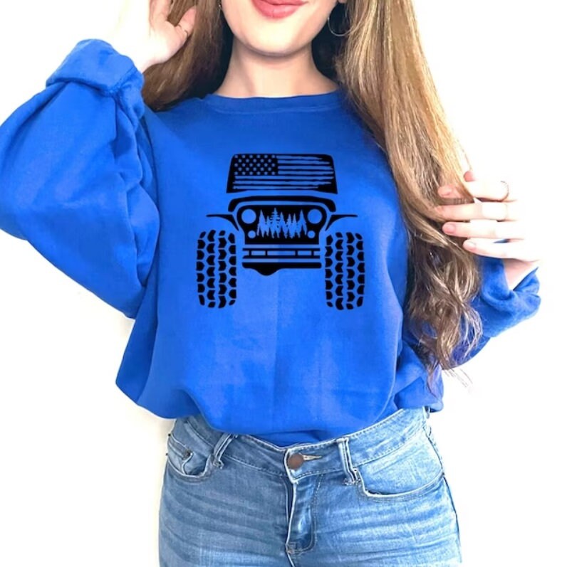American offroad sweatshirt, Offroad forest shirt, USA Flag sweatshirt, US Offroad, 4WD offroad shirt, Amarican Flag, 4wd Flag Usa, gift for