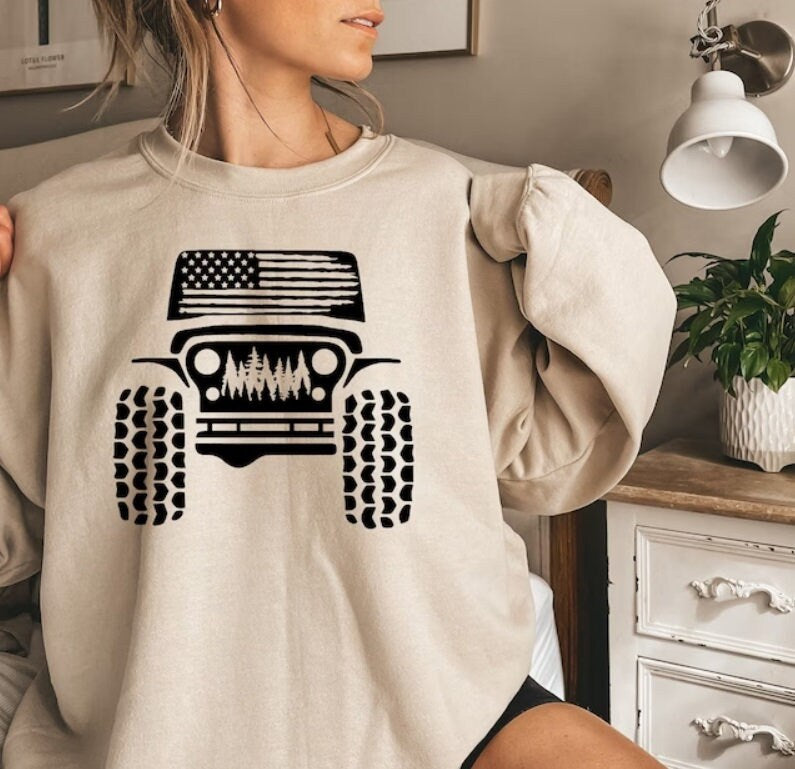American offroad sweatshirt, Offroad forest shirt, USA Flag sweatshirt, US Offroad, 4WD offroad shirt, Amarican Flag, 4wd Flag Usa, gift for