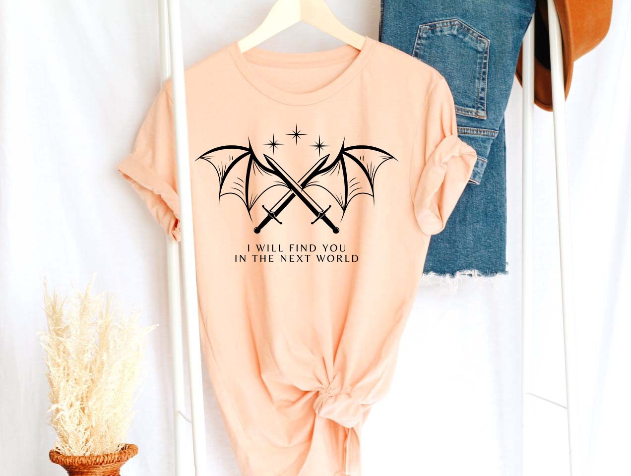 I will find you in the next world Tshirt,Velaris tshirt,Velaris Sweatshirt,Cassian quotes shirt, Bat Boys Wings ACOTAR,