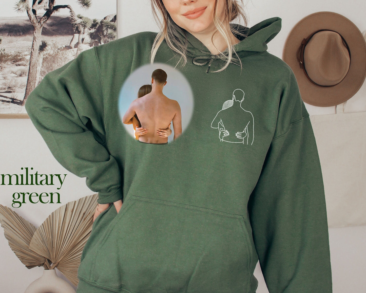 Line Art Gift, Custom portrait,  Pet Portrait,  Custom Pet Portrait,  Custom Hoodie, Family Portrait,  Couple Line Art,   Outline Photo