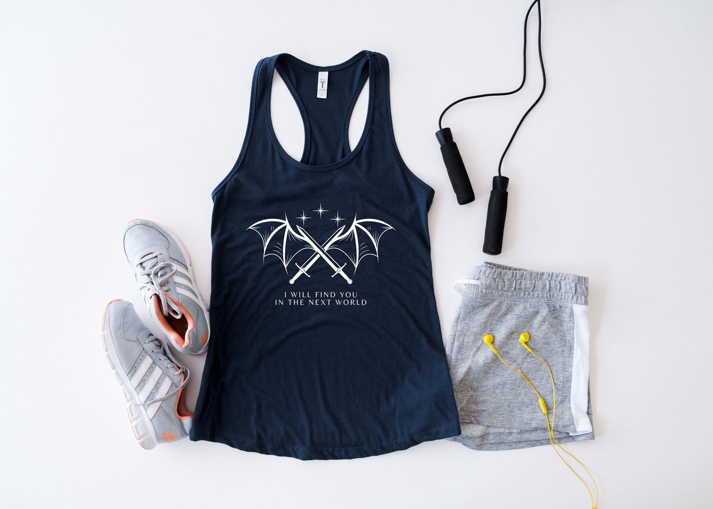 I will find you in the next world Tank Top,Velaris Tank,VelarisTank,Cassian quotes tank, Bat Boys Wings ACOTAR,