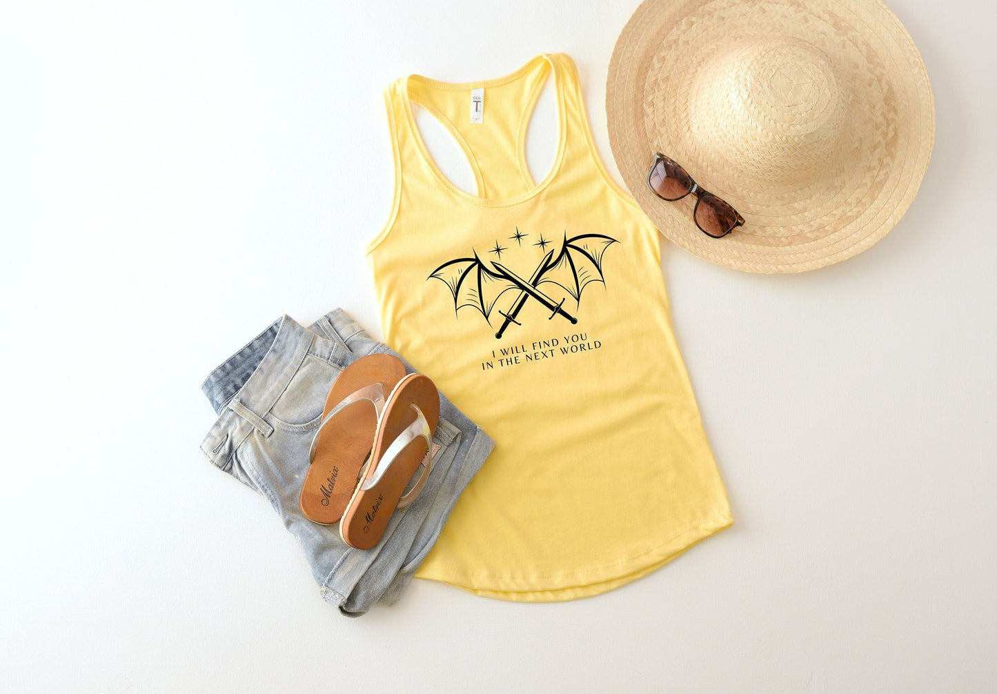 I will find you in the next world Tank Top,Velaris Tank,VelarisTank,Cassian quotes tank, Bat Boys Wings ACOTAR,