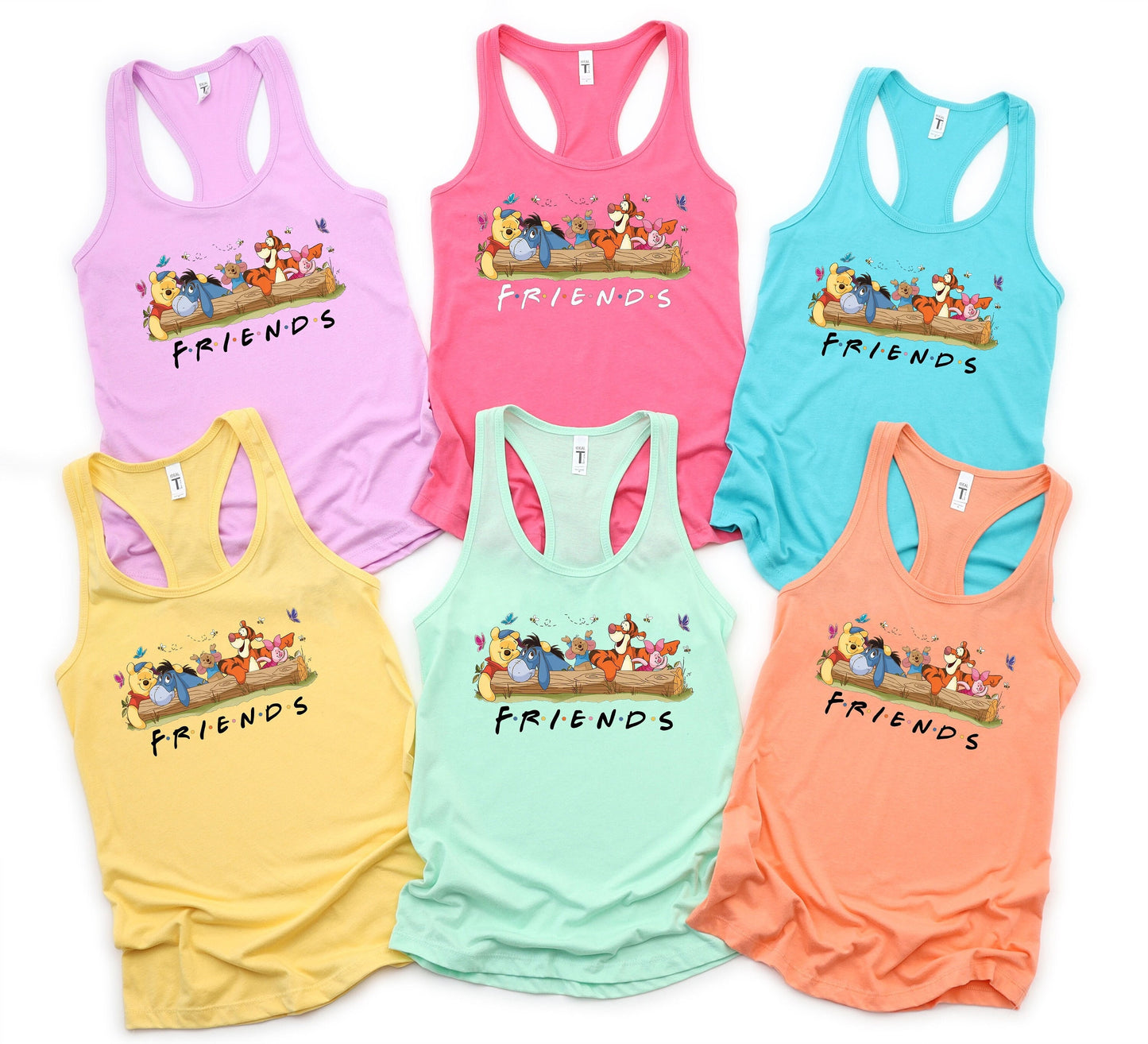 Winnie The Pooh Friends Tank Top, Disneyland Tank, Pooh Bear, Disney Pooh Bear, Piglet Shirt, Disney Vacation, Disneyland,Tigger