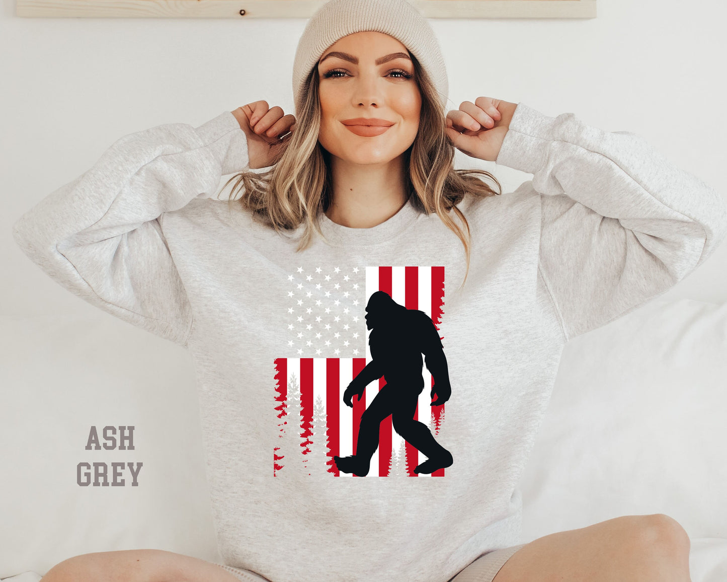 Bigfoot American Flag Sweatshirt, Patriotic Usa Shirt, Usa Flag Shirt, Sasquatch American flag shirt, Patriotic Shirt, Bigfoot Shirt, 4th Of