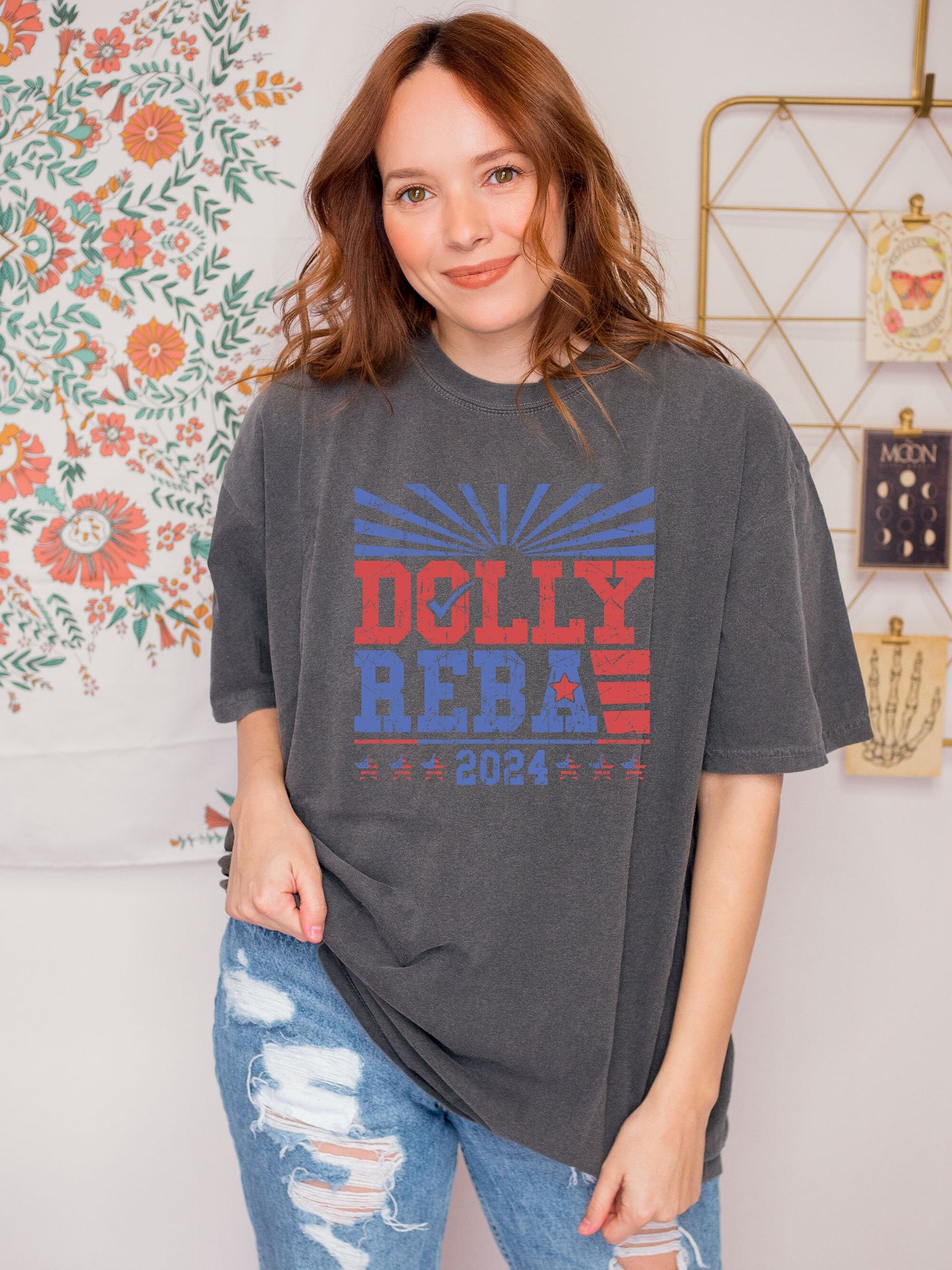 Dolly Reba 2024 Shirt, 2024 Election Shirt, Dolly and Reba For President, Funny Election Shirts, 4th of July Shirts, Country Music Shirts
