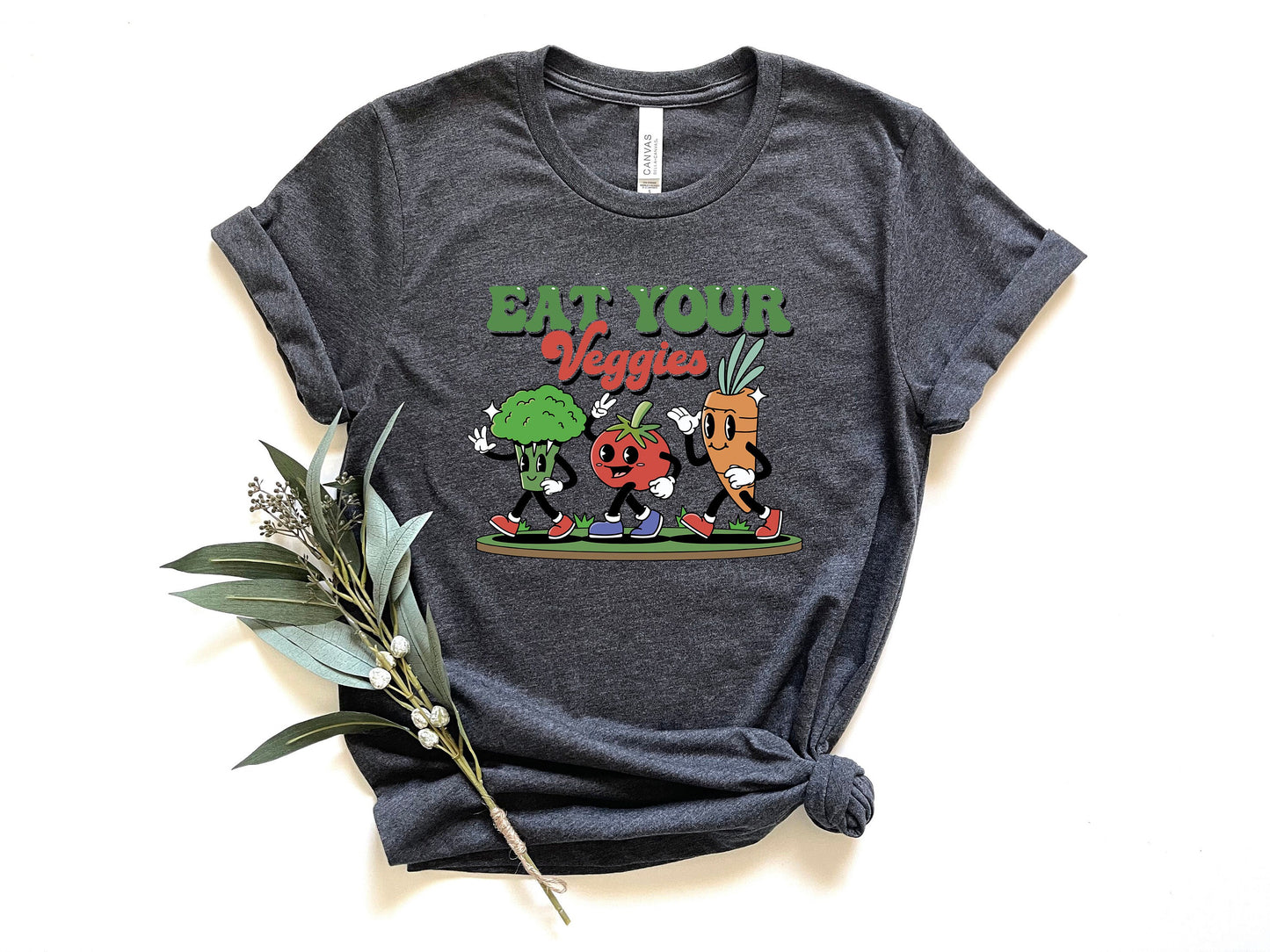Eat Your Veggies Shirt, Vegan Vegetarian Tee, Retro Boho Cute Vintage Onesie, Vegetarian Toddler Shirt, Farmers Market Vegetable Shirt