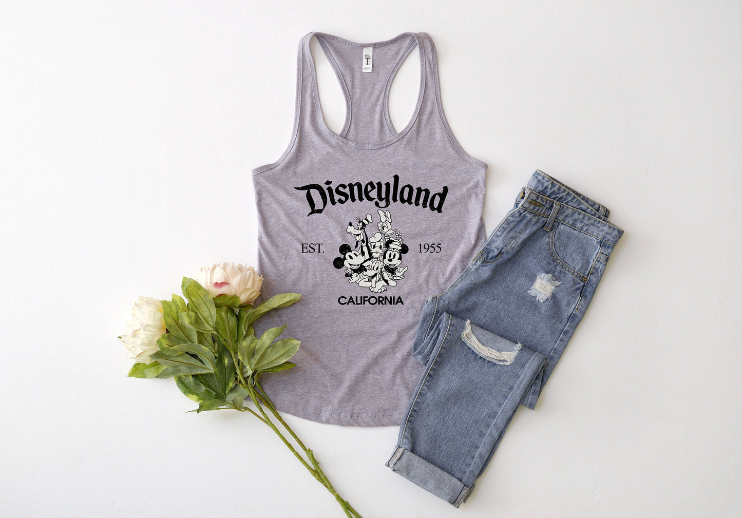 Disneyland California Tank Top,Retro Mickey And Friends Disneyland Est 1955 Tank,Disneyland Shirt,Family Vacation Shirt,Disneyland TEE