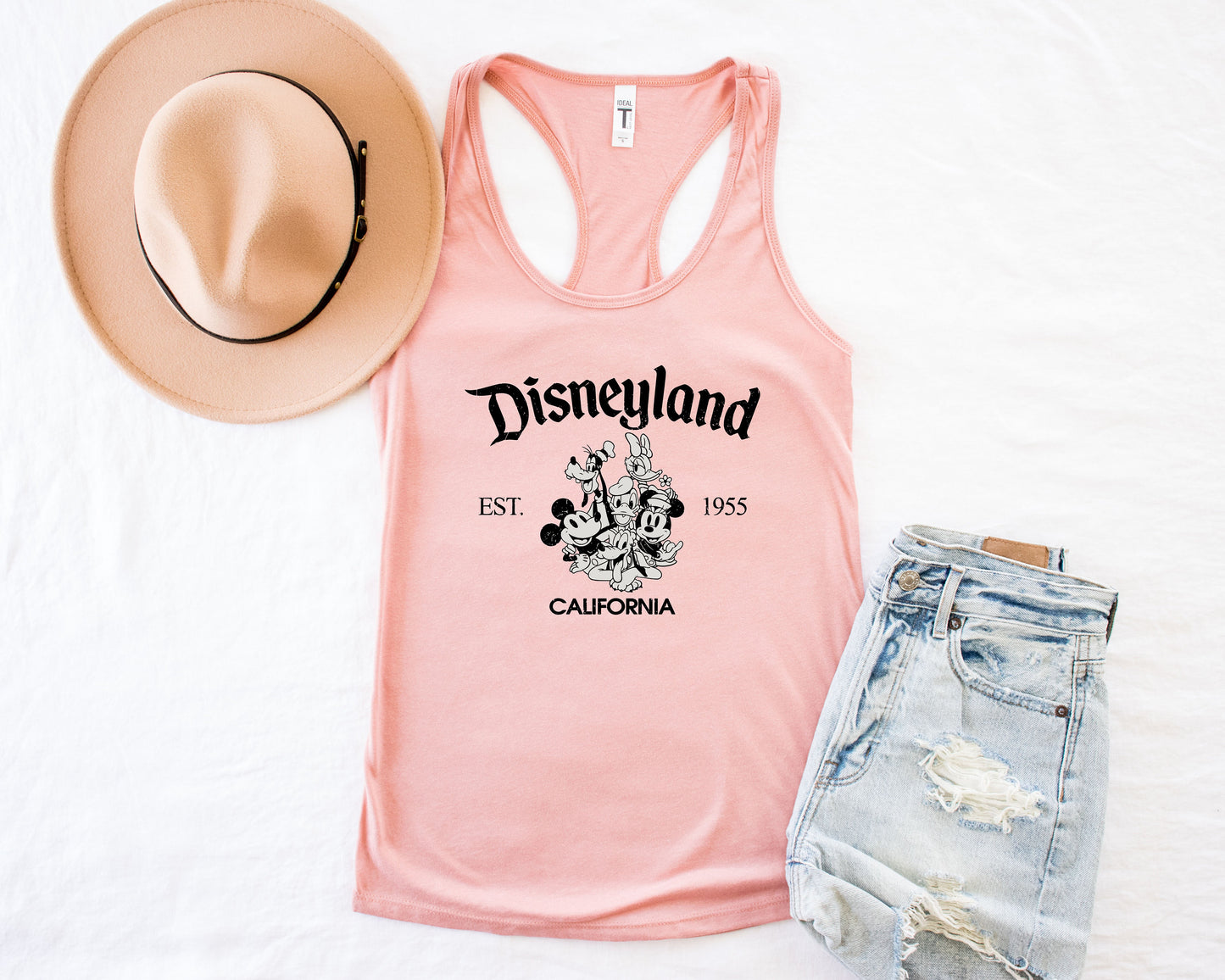 Disneyland California Tank Top,Retro Mickey And Friends Disneyland Est 1955 Tank,Disneyland Shirt,Family Vacation Shirt,Disneyland TEE