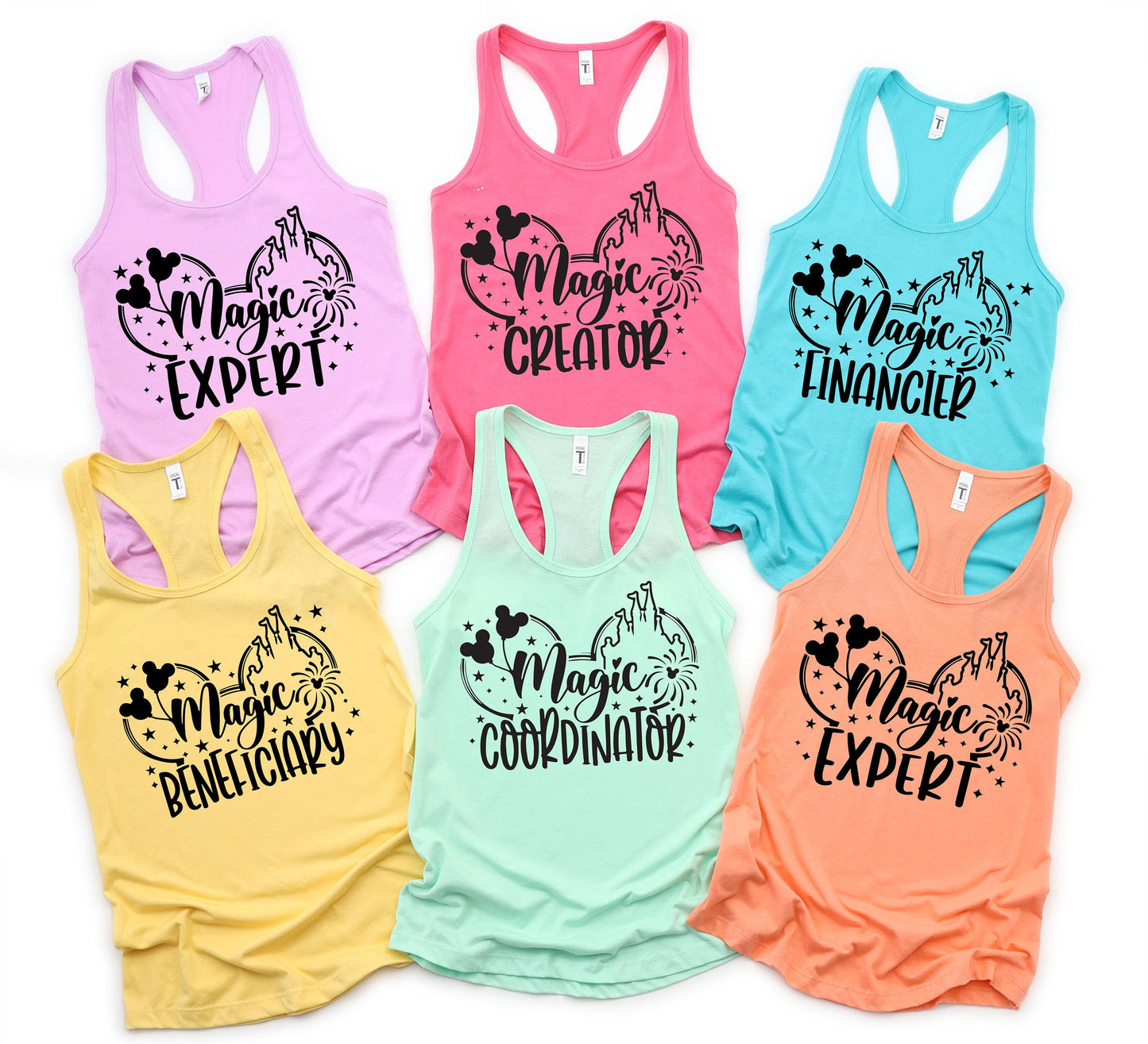 Magic Expert Tank,Magic Beneficiary Tank,Magic Creator Tank,Magic Coordinator,Magic Financier Tank,Disney Magical Tank,Disney Group Tank Top