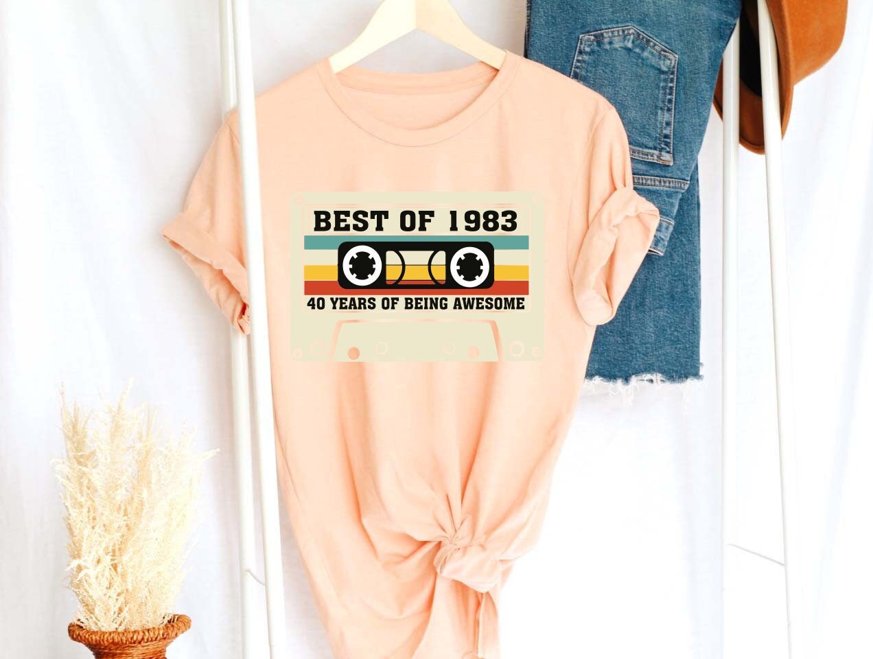 Best Of 1983 Tshirt,Best Of 1983 Birthday Shirt,Retro Cassette Tshirt,40th Birthday Shirt,1983 Vintage tee, 40th Birthday Gift Women