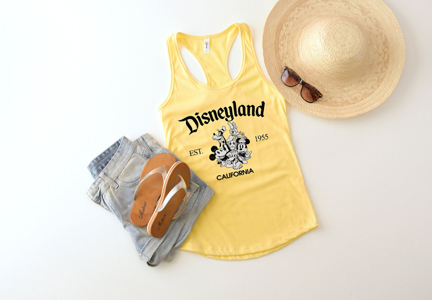 Disneyland California Tank Top,Retro Mickey And Friends Disneyland Est 1955 Tank,Disneyland Shirt,Family Vacation Shirt,Disneyland TEE