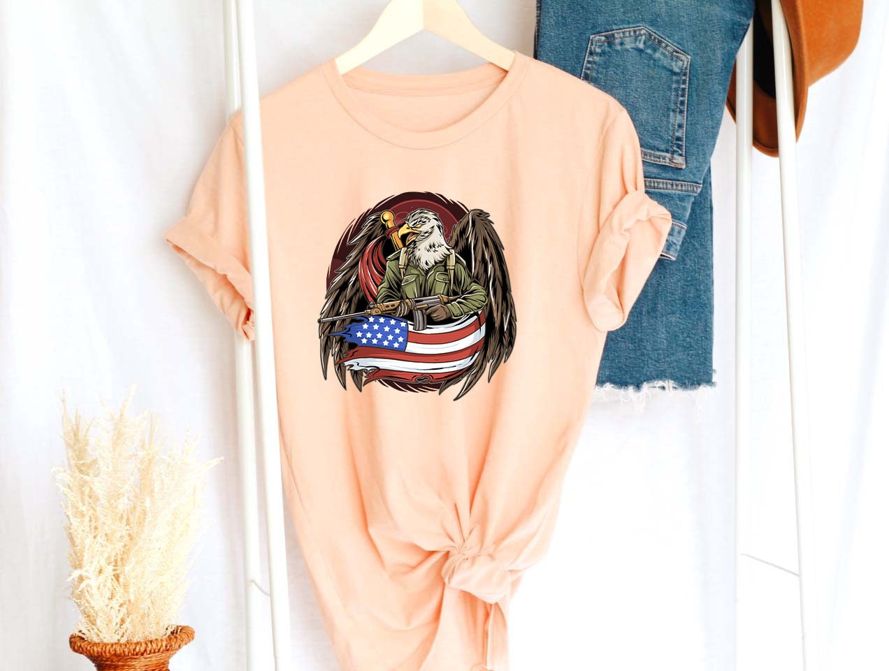 Eagle Soldier Patriot Tshirt, American Flag Tshirt,Father's Day Shirt ,Soldier Army Shirt, 4th Of July, Patriotic Eagle Shirt,