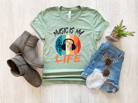 Music Is My Life Tshirt, Music Lover Tshirt, Music Is My Therapy Tshirt,Music Tshirt, Musician Tshirt,Music Student Gift,Music Tee