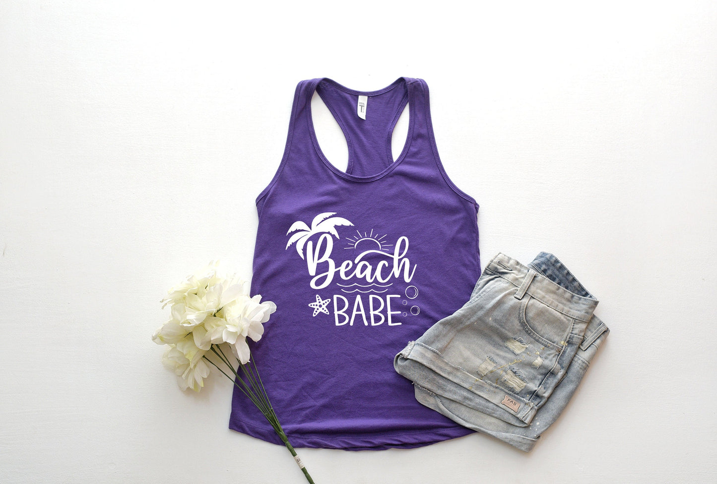Beach Babe Tank top,Beach Babe Shirt Beach Summer Tank Tops, Summer Gift For Women, Beach Vibes Tank