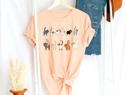 Cat Butt Theme shirt,Cat Mama Shirt, Cat Crewneck Shirt,Cat Tshirt,Cat Mom Gift,Cat Lover Gift, Cat Tee,Cats' Back tshirt