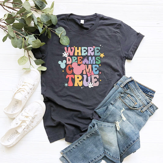 Where Dreams Come True Aesthetic Disney Shirt,Disney Aesthetic Tshirt,Disney Funny Shirt,Disney Trip, Disney Woman Shirt