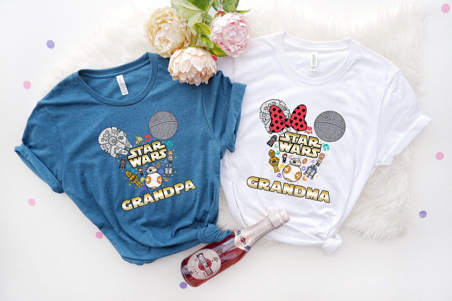 Star Wars Grandma And Grandpa Shirt,Star Wars Family Tee,Mickey And Minnie Disney Shirt,Disney Family And Couple Shirt,Grandpa And Grandma