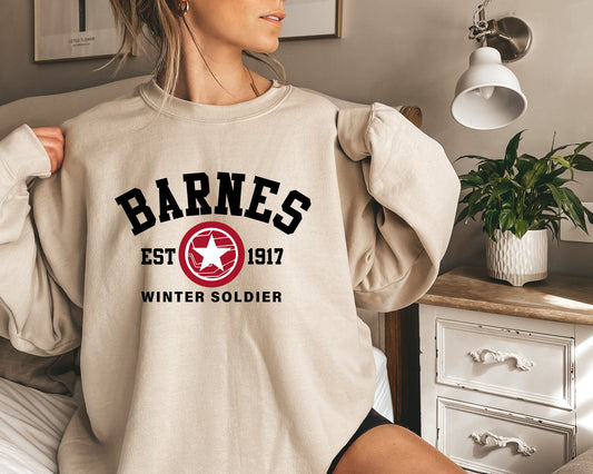 Barnes Sweatshirt, Barnes 1917 Sweatshirt, Bucky Barnes, Winter soldier Sweatshirt, Avengers Sweatshirt, Superhero Sweatshirt