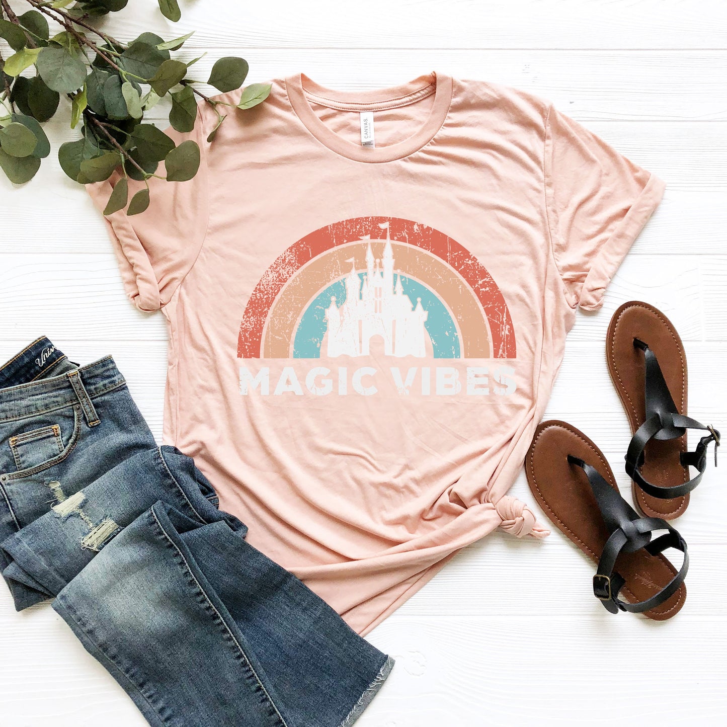 Magic Vibes Shirt ,Family Trip Rainbow Tee, Cute Vacation Shirt for Disney,Magic Vibes Sweatshirt,Cute Vacation Shirt,