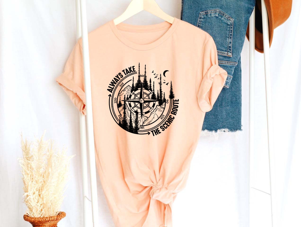 Always Take the Scenic Route Shirt,Nature Shirt, Family Trip Tee, dventure Awaits, Mountain tshirt, Adventurous Shirt